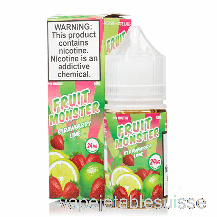 Vape Suisse Fraise Citron Vert - Sels De Fruits Monstres - 30ml 48mg
